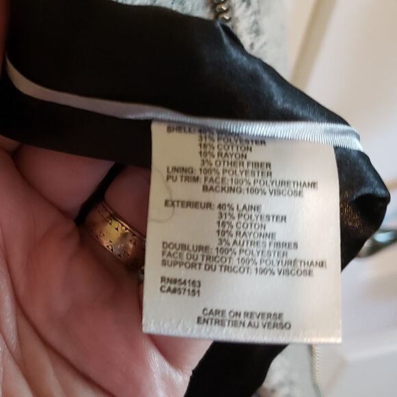 NEW Calvin Klein, rose tweed colored, wool blend, pea coat 2x - Picture 10 of 13